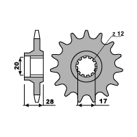 PBR ZĘBATKA PRZEDNIA 550 16 18NC GILERA 125 (84-88) (ŁAŃC. 428)