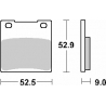 SBS KLOCKI HAMULCOWE KH63 / KH063 / KH161 STREET STANDART CERAMIC KOLOR CZARNY
