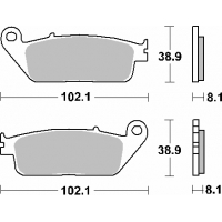 SBS KLOCKI HAMULCOWE KH142 / KH226 MAXI CARBON TECH KOLOR CZARNY