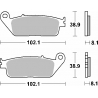 SBS KLOCKI HAMULCOWE KH142 / KH226 MAXI CARBON TECH KOLOR CZARNY