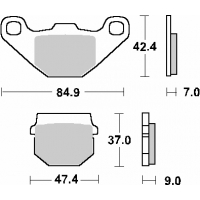 SBS PROMOCJA KLOCKI HAMULCOWE KH83 STREET STANDART CERAMIC APRILIA RS4 50 '12-'19, PIAGGIO VESPA NRG 50 '06-'16, SUZUKI AH 50/80