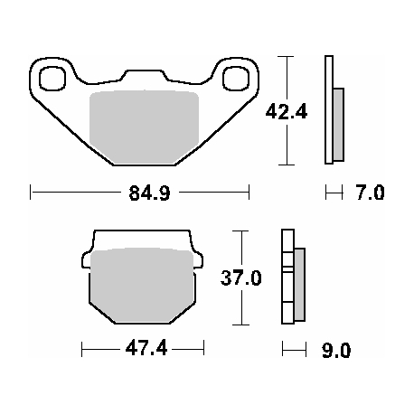 SBS PROMOCJA KLOCKI HAMULCOWE KH83 STREET STANDART CERAMIC APRILIA RS4 50 '12-'19, PIAGGIO VESPA NRG 50 '06-'16, SUZUKI AH 50/80