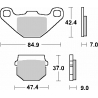 SBS PROMOCJA KLOCKI HAMULCOWE KH83 STREET STANDART CERAMIC APRILIA RS4 50 '12-'19, PIAGGIO VESPA NRG 50 '06-'16, SUZUKI AH 50/80