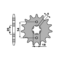 PBR ZĘBATKA PRZEDNIA 259 15 18NC XL 125 (ŁAŃC. 428)