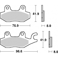 SBS KLOCKI HAMULCOWE KH165 / KH215 STREET PERFORMANCE (EXCEL) SINTER KOLOR ZŁOTY