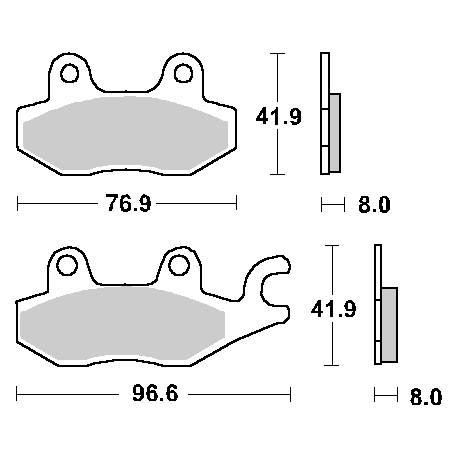 SBS KLOCKI HAMULCOWE KH165 / KH215 STREET PERFORMANCE (EXCEL) SINTER KOLOR ZŁOTY