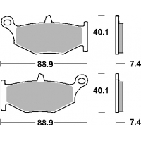 SBS PROMOCJA KLOCKI HAMULCOWE KH419 STREET STANDART CERAMIC KOLOR CZARNY PASUJE DO: SUZUKI GSX-R 600/750/1000/1300, DL1000 V-STR