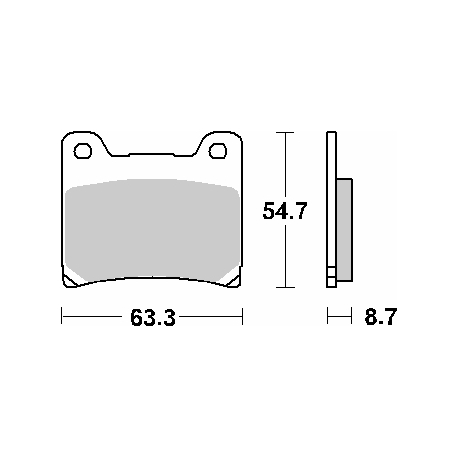 SBS KLOCKI HAMULCOWE KH88 STREET STANDART CERAMIC KOLOR CZARNY