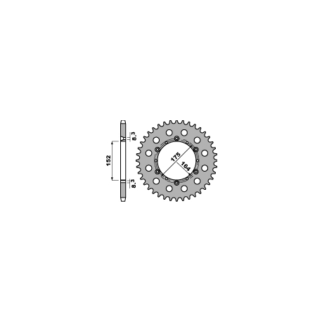 PBR ZĘBATKA TYLNA 856 43 C45 YAMAHA DT 200 R (89-95) (ŁAŃC. 520) (JTR853.43)