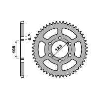 PBR ZĘBATKA TYLNA 4539 48 F DERBI GPR 125 (04-13) (ŁAŃC. 428) (JTR-BRAK)