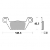 SBS KLOCKI HAMULCOWE KH600 OFF-ROAD SINTER PRZÓD KYMCO MXU 500 '09-'14, MXU 550 '10-'21, MXU/UXV 700 '13-'21 KOLOR ZŁOTY