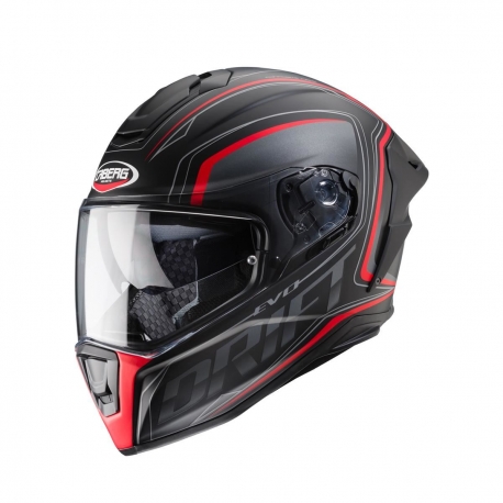 CABERG WYPRZEDAŻ KASK INTEGRALNY Z BLENDĄ MODEL DRIFT EVO INTEGRA (PINLOCK) KOLOR CZARNY MAT/SZARY/CZERWONY FLUO ROZMIAR XL (PIN