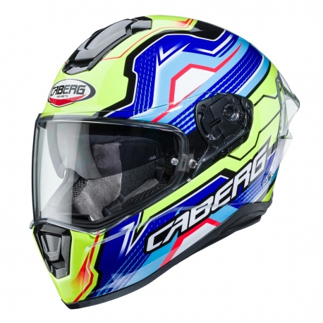 CABERG WYPRZEDAŻ KASK INTEGRALNY Z BLENDĄ MODEL DRIFT EVO LB29 (PINLOCK) KOLOR CZARNY/NIEBIESKI/ŻÓŁTY FLUO ROZMIAR L (PINLOCK W 