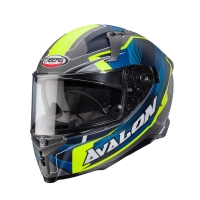 CABERG KASK INTEGRALNY AVALON X OPTIC KOLOR SZARY MAT/NIEBIESKI/ŻÓŁTY FLUO ROZMIAR S