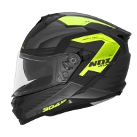 NOX KASK INTEGRALNY (FULL FACE) Z BLENDĄ N304S CARVER KOLOR CZARNY/ŻÓŁTY FLUO MAT ROZMIAR M