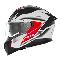 NOX PROMOCJA KASK INTEGRALNY (FULL FACE) Z BLENDĄ N401 XENO KOLOR BIAŁY/CZERWONY ROZMIAR XL