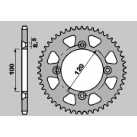 JT ZĘBATKA TYLNA 4738 47 YAMAHA YZ '18-21' (473847JT) (ŁAŃC.420)