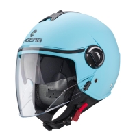 CABERG KASK OTWARTY JET Z BLENDĄ MODEL RIVIERA V4X KOLOR JASNY NIEBIESKI MAT ROZMIAR L