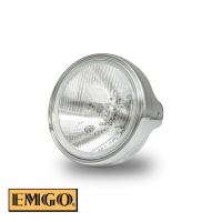 EMGO 2024/05 REFLEKTOR / LAMPA CHROMOWANA KOMPLETNA (WZÓR ORYGINAŁU) KAWASAKI MODELE Z1 I KZ (OTWORY MONTAŻOWE ŚR. 10MM) (OEM: 2