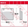 TRW ZF KLOCKI HAMULCOWE KH031 ORGANIC HONDA CB 250 '77-'84, CB/CM 400 '77-'81, CB 650 '79-'81, CB 750C/K '78-'83 PRZÓD