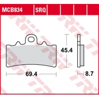 TRW LUCAS ZF KLOCKI HAMULCOWE KH606 ORGANIC BMW G 310GS/R '16-, C 400GT/X '18-, HUSQVARNA SVARTPILEN/VITPILEN 401 '17-, KTM DUKE