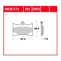 TRW LUCAS KLOCKI HAMULCOWE KH126 ORGANIC APRILIA AF 125 89-92, RS 125 95-06, GILERA NORDWEST 600 91-93, MOTO GUZZI QUOTA 1000 89