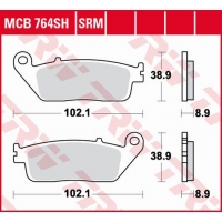 TRW ZF KLOCKI HAMULCOWE KH142 SINTER HONDA FJS 400 SILVERWING '06-'16, FJS 600 SILVERWING '01-'16, YAMAHA XC 125 MAJESTY '14-'15