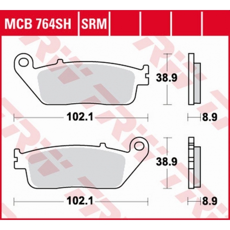 TRW LUCAS ZF KLOCKI HAMULCOWE KH142 SINTER HONDA FJS 400 SILVERWING '06-'16, FJS 600 SILVERWING '01-'16, YAMAHA XC 125 MAJESTY '