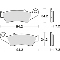 TRW ZF KLOCKI HAMULCOWE KH185 KH389 SINTER RACING HONDA XL 125 03-08, XR 400 96-03, XLV 650 TRANSALP 97-13, XRV 750 AFRICA TWIN 