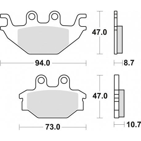 TRW LUCAS KLOCKI HAMULCOWE KH377 SINTER OFFROAD CAN-AM DS 250 08-15, KAWASAKI KVF 300 13-, PRZÓD/TYŁ