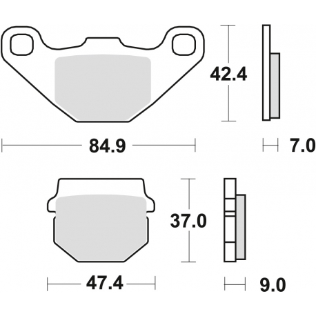 TRW LUCAS KLOCKI HAMULCOWE KH83 ORGANIC DERBI SENDA 50 12-17, KAWASAKI KLX 110 10-, KMX 125 87-98, SUZUKI UE 125 / 150 01-03, PR