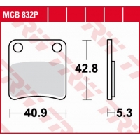 TRW LUCAS KLOCKI HAMULCOWE (HAMULEC POSTOJOWY) KH257/2 ORGANIC BMW C 650 11-, C-EVOLUTIONE 14-, HONDA FJS 400 09-16, FJS 600 03-