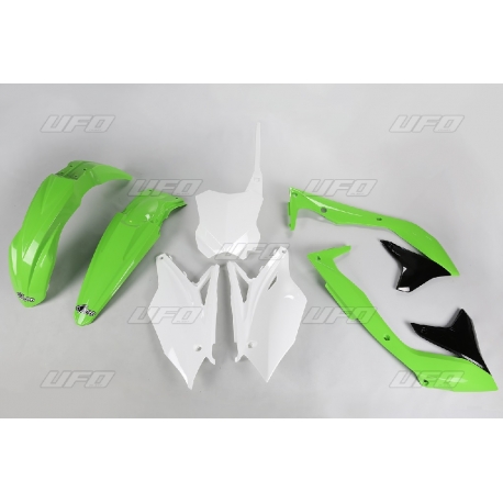 UFO KOMPLET PLASTIKÓW KAWASAKI KXF 450 '16-'17 KOLOR OEM (ZIELONY/BIAŁY/CZARNY) (KA223E999)