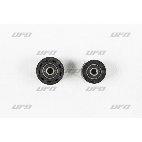 UFO ROLKA KOMPLET 2 SZT.GÓRA I DÓŁ ŁAŃCUCHA HONDA CRF 250R '12-18, CRF 450R/X '12-16 KOLOR CZARNY (8X38X24MM) I (8X34X24MM) 79-5