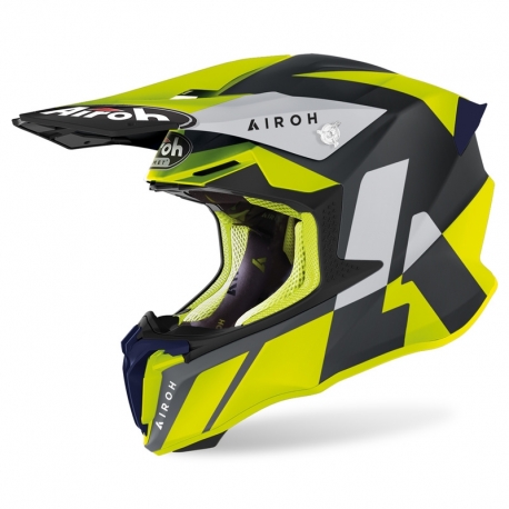 KASK AIROH TWIST 2.0 LIFT YELLOW/BLUE MATT