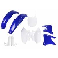 UFO KOMPLET PLASTIKÓW (FULL KIT) Z OSŁONAMI TELESKOPÓW (AMORTYZATORÓW) YAMAHA YZF 250 '01-'02 KOLOR OEM (BIAŁY/NIEBIESKI) (YA303