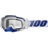 100 PROCENT GOGLE ARMEGA BLUE - CLEAR LENS - KOLOR BIAŁY/NIEBIESKI SZYBKA PRZEŹROCZYSTA