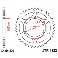 JT ZĘBATKA TYLNA 4412 52 APRILIA RS 50 '06-'14, DERBI GPR 50 '04-'13, SENDA SM 50 '07-'12 (441252JT) (ŁAŃC.420)