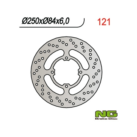 NG TARCZA HAMULCOWA TYŁ SUZUKI GS 500E/F '89-'08 GSX 600/750 F '89-'97 (250X84X6)