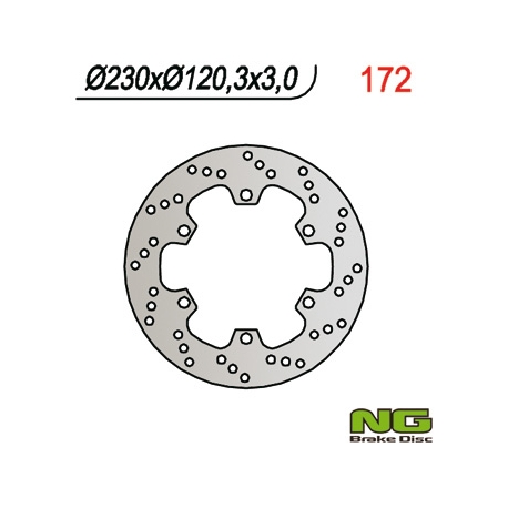 NG TARCZA HAMULCOWA PRZÓD KAWASAKI KMX 125 (86-03) (230X120X4) 6 OTWORÓW ŚR.10,5