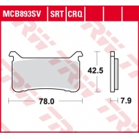 TRW LUCAS KLOCKI HAMULCOWE KH700 SINTER STREET HONDA CB 1000 R 18-19, CB 1100R 17-19, CBR 1000 R FIREBLADE 17-19, VFR 800 17-19,