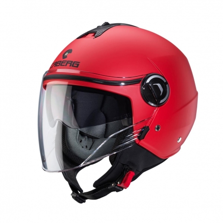 CABERG KASK OTWARTY JET Z BLENDĄ MODEL RIVIERA V4X KOLOR CZERWONY MAT ROZMIAR L