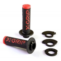 X-GRIP MANETKI (GRIPY) BRAAAAP GRIPS LOCK-ON-GRIP (Z ADAPTERAMI ROLGAZU) RED KOLOR CZERWONY