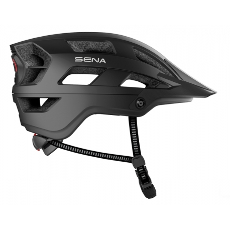 SENA KASK ROWEROWY M1 TRIAL Z WBUDOWANYM INTERKOMEM BLUETOOTH 4.1 DO 900M ORAZ TYLNĄ LAMPKĄ LED ROZMIAR L ( 58-62 CM ) KOLOR CZA