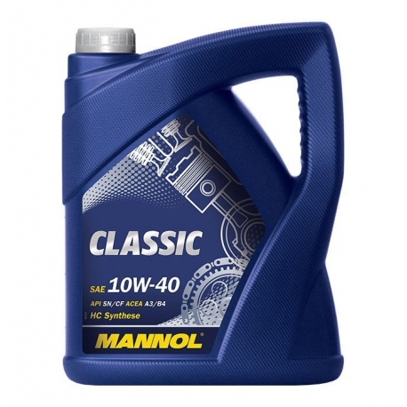 MANNOL OLEJ SILNIKOWY SAMOCHODOWY 10W40 CLASSIC SN/CH-4 5 LITRÓW (7501) (PÓŁSYNTETYCZNY)