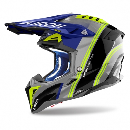 KASK MOTOCYKLOWY AIROH AVIATOR 3 HIMA BLUE GLOSS