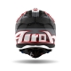 KASK MOTOCYKLOWY AIROH AVIATOR 3 MONARCH GREY RED MATT