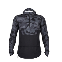 BLUZA ROWEROWA Z KAPTUREM FOX RANGER WIND PULLOVER BLACK CAMO