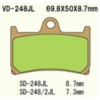 VESRAH KLOCKI HAMULCOWE KH252 / KH380 SPIEK METALICZNY (ZŁOTE) YAMAHA FZ6/R6/R1/FJR PRZÓD (MADE IN JAPAN)