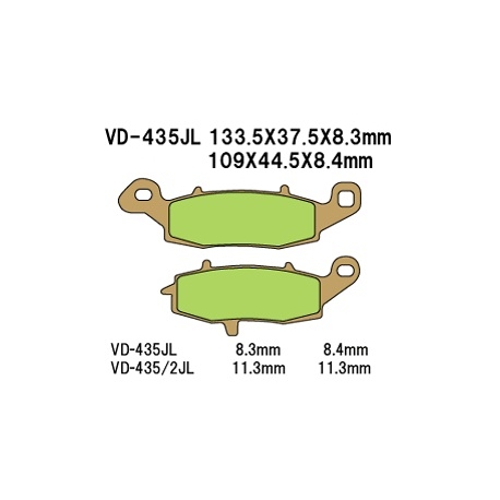 VESRAH KLOCKI HAMULCOWE KH231/KH259 SPIEK METALICZNY (ZŁOTE) (MADE IN JAPAN)